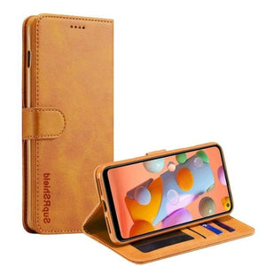 Wallet case for Galaxy A21S-Tan