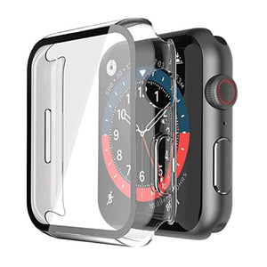 Apple Watch Clear Silicone Case with Tempered Glass Screen Guard - 41mm