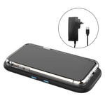 EFM 15W Dual Leather Wireless Charge Pad - With 47W Wall Charger and features 4 x 15W Wireless Coils