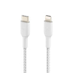 Belkin BOOSTCHARGE USB-C to Lightning Braided Cable - For Apple devices - White