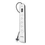 Belkin 2.4 Amp 4-Outlet with 2 USB Ports Surge Board - Universally compatible - White