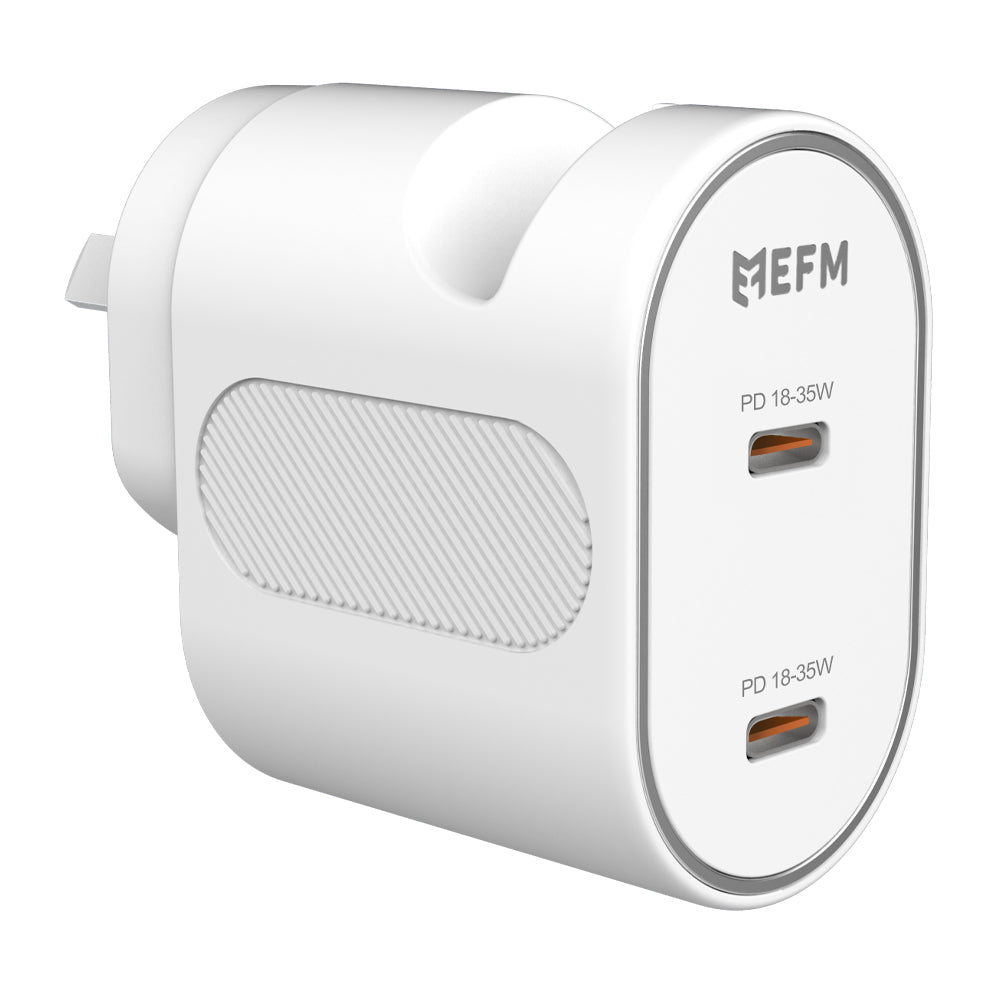 EFM 35W Dual Port Wall Charger - With Power Delivery and PPS