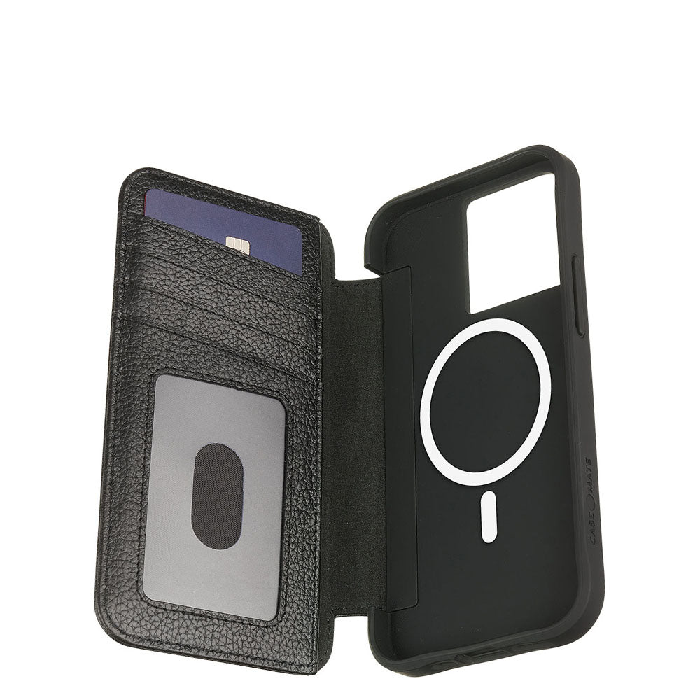 Case-Mate Wallet Folio MagSafe Case - For iPhone 15 - Black