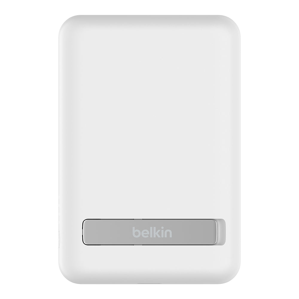 Belkin BoostCharge Magnetic Wireless Power Bank 5K + Stand - White