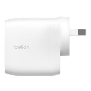 Belkin BoostCharge PRO Dual USB-C Wall Charger - with PPS 60W - White