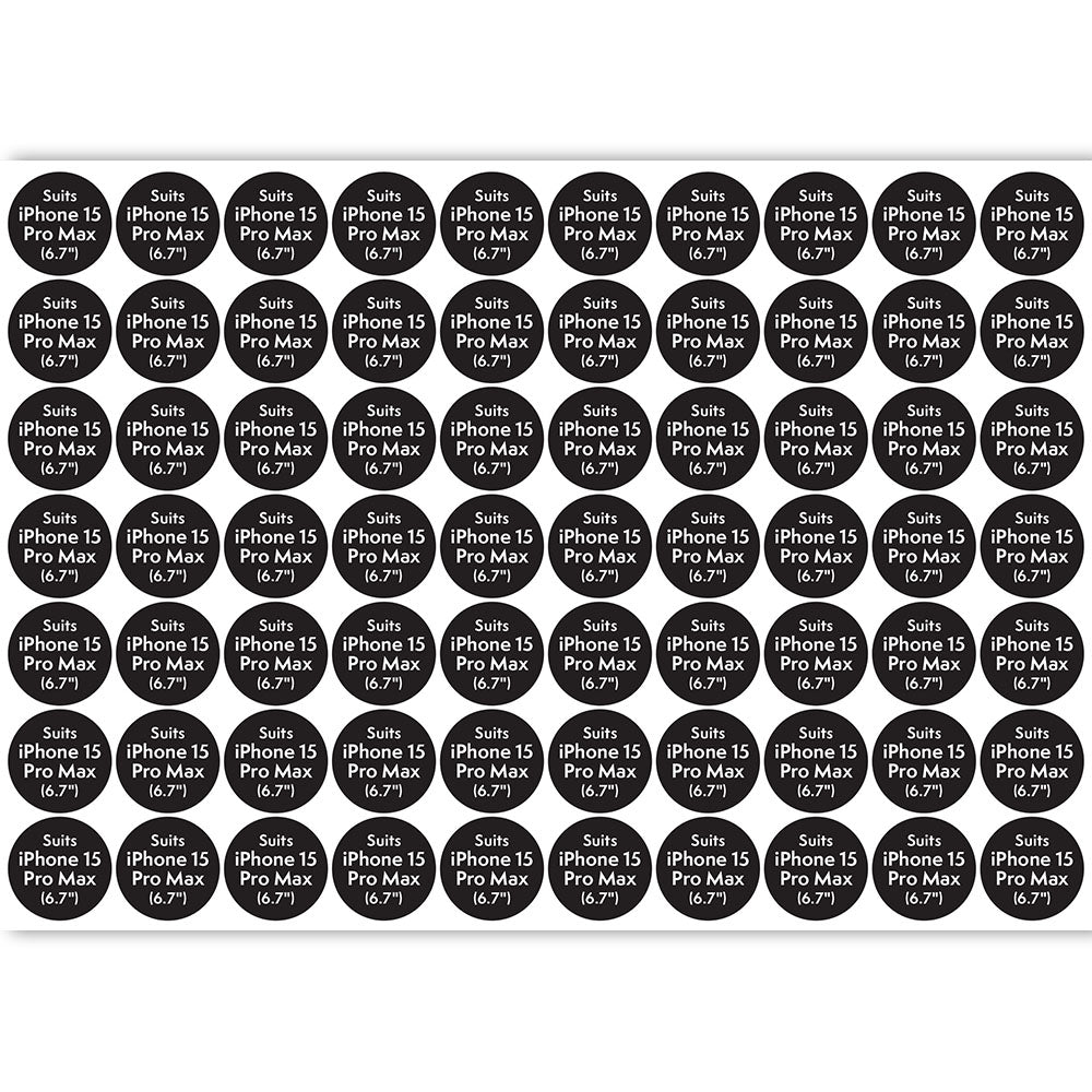 Compatibility Sticker ATOL - Circle for iPhone 15 Pro Max (70pcs x sheet) - For iPhone 15 Pro Max