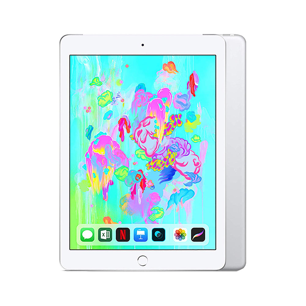 Apple iPad 9.7 6th Gen Wi-Fi + Cellular 128GB Silver - As New - Refurbished