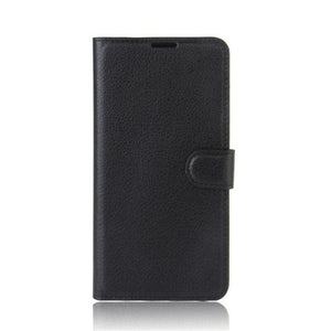 Leather Wallet Case for OPPO R15 Pro black