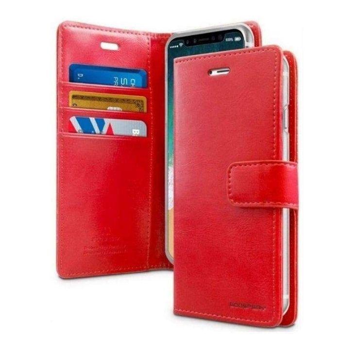 Mercury Blue Moon Diary Case for iPhone 12 Pro Max - Red