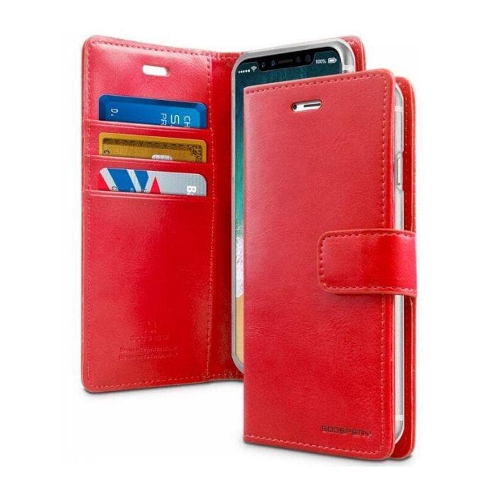 Mercury Blue Moon Diary Case for iPhone XS Max - Red