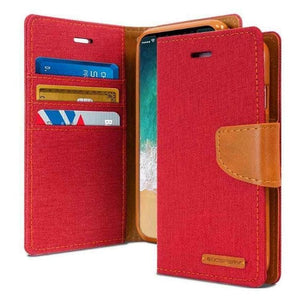 Mercury Canvas Diary Case for iPhone XXS - Red