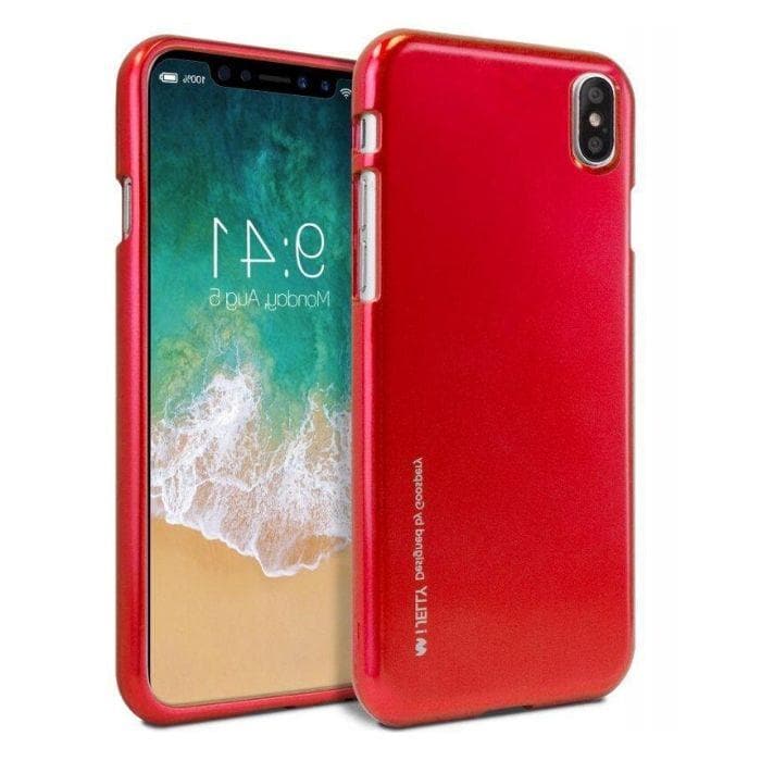 Mercury Jelly Case for iPhone XXS - Metal Red