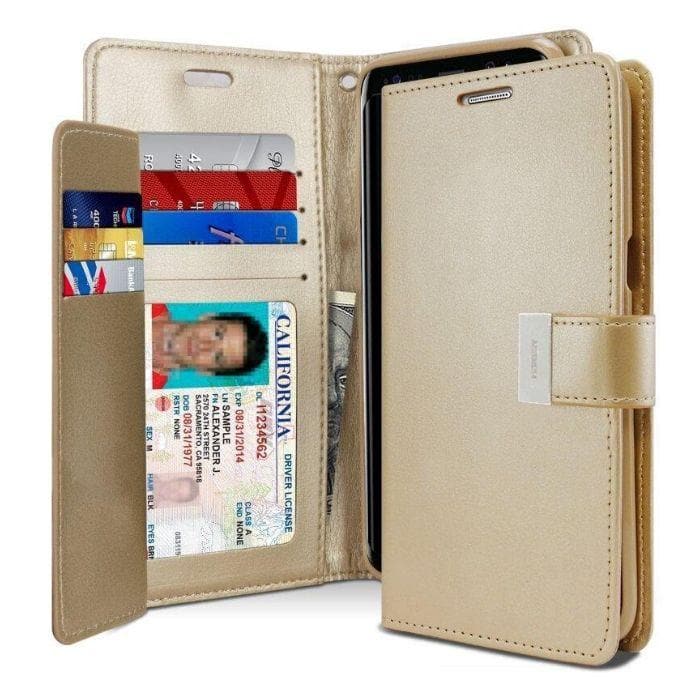 Mercury Rich Diary Case for Samsung Galaxy S8 Plus - Gold