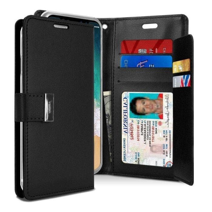 Mercury Rich Diary Case for iPhone XS Max - Black