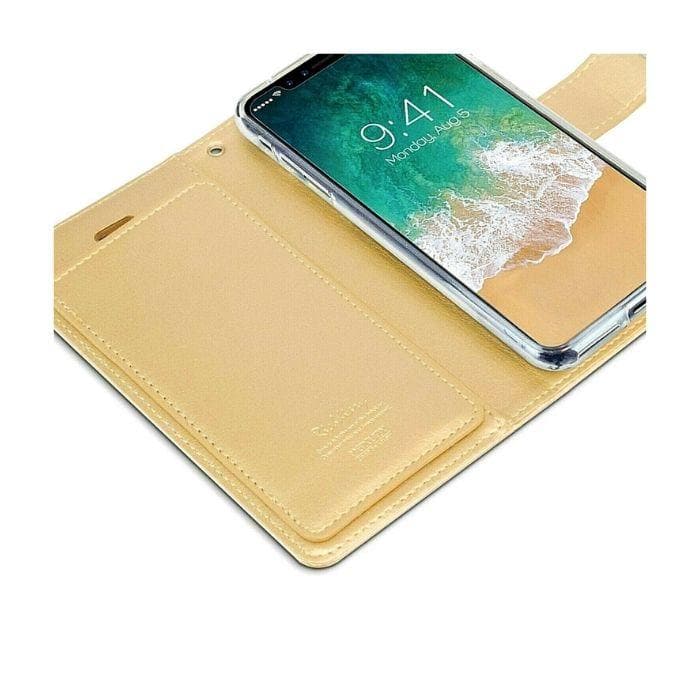 Mercury Rich Diary Case for iPhone XS Max - Gold side