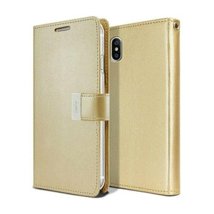 Mercury Rich Diary Case for iPhone XS Max - Gold