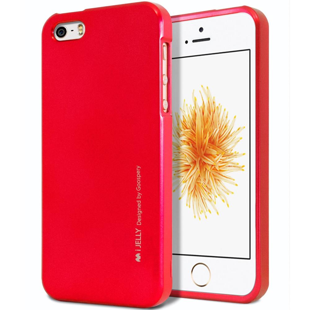 Metal Red Jelly Case for iPhone 5/5s/SE