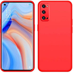 Silicone Case for Oppo Find X2 Pro - Red Cover