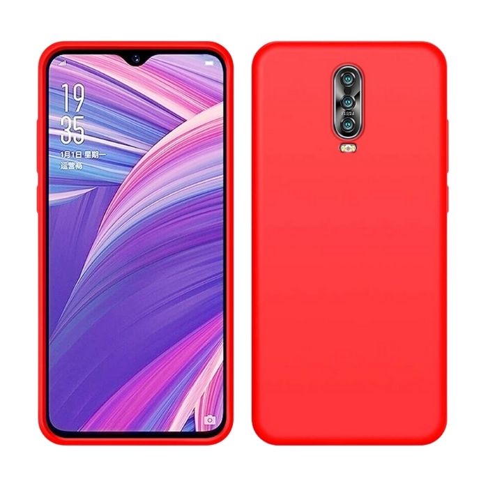 Silicone Case for Oppo R17 Pro - Red cover
