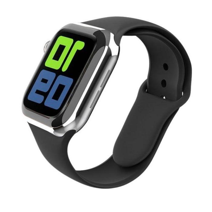 Silicone Sports Band for Apple Watch 45mm - Black