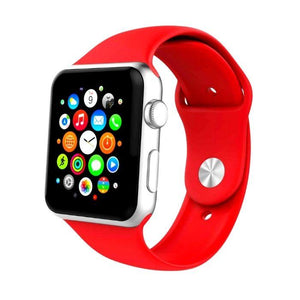 Silicone Sports Band for Apple Watch 7 45mm - Red iPhone