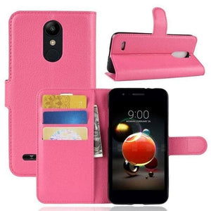 Wallet Case for LG K9 hot pink open