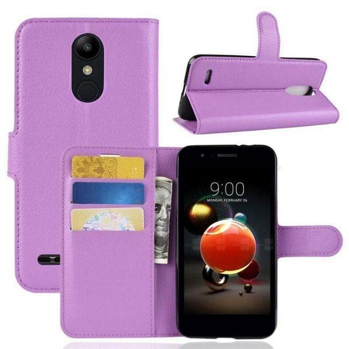 Wallet Case for LG K9 purple open