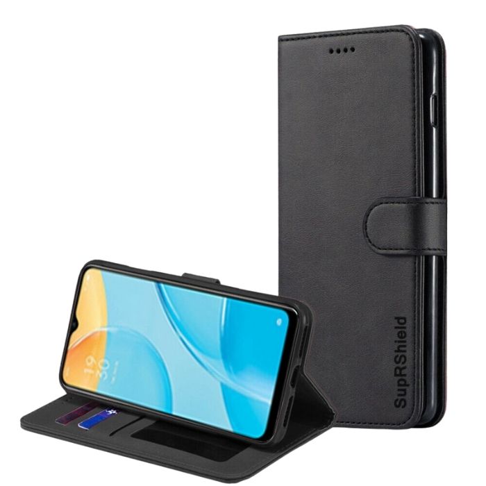 Wallet Case for Oppo A15 - Black