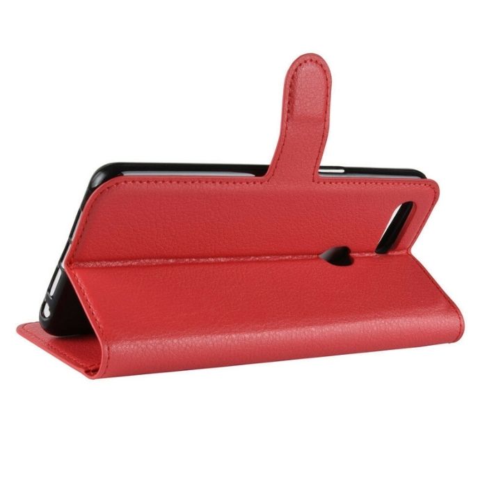 Wallet Case for OPPO R15 - Red media stand