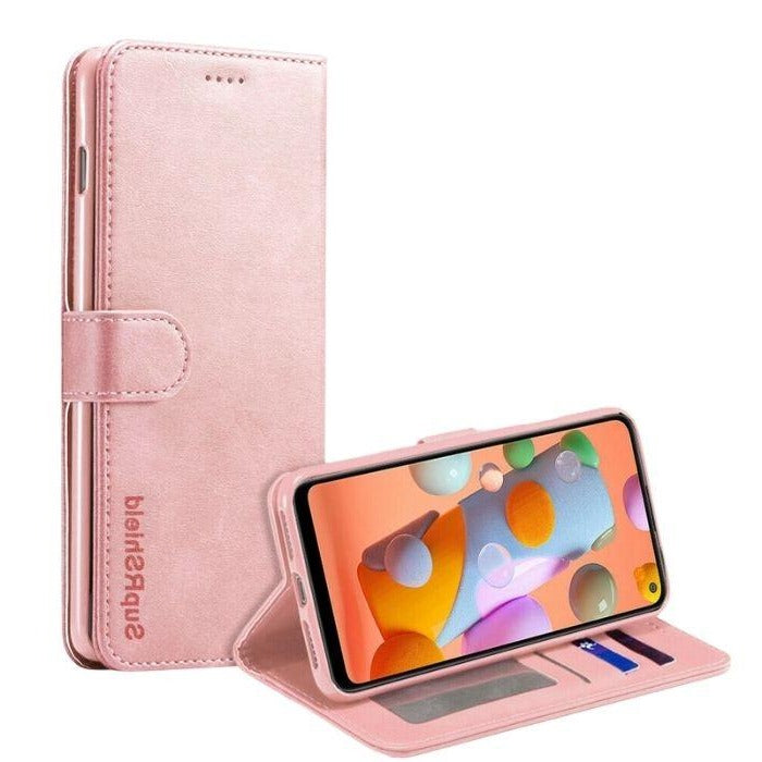 Wallet case for Galaxy A11-Rose Gold