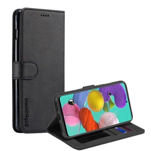 Wallet case for Galaxy A71-Black