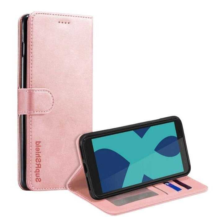 Wallet case for Optus X Power 2-Rose Gold